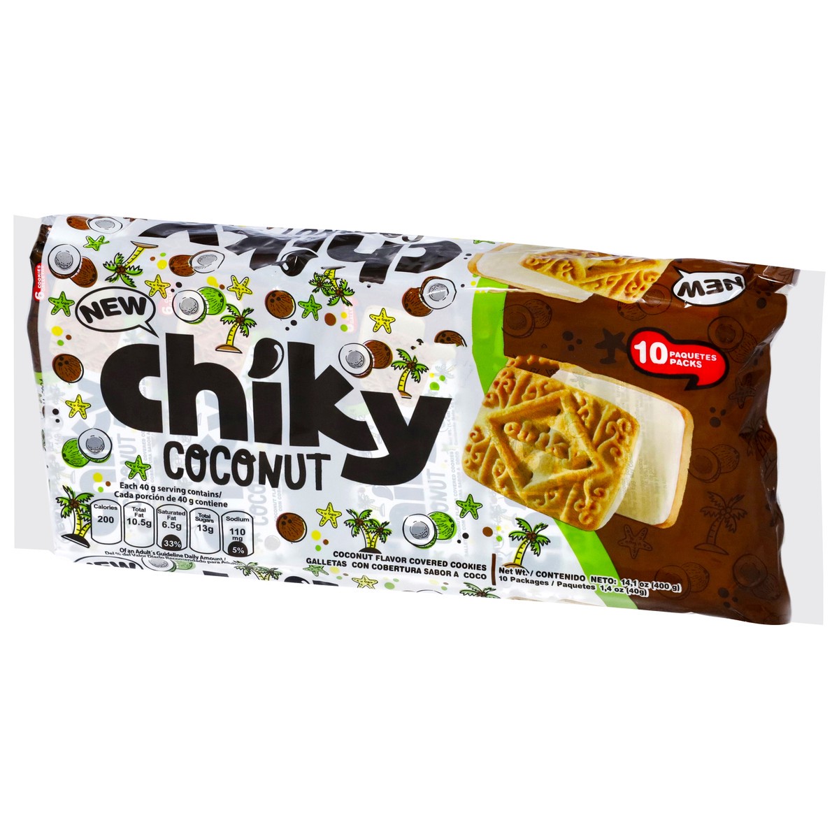 slide 13 of 14, Chiky Coconut Cookies 10 - 1.4 oz Packs, 10 ct