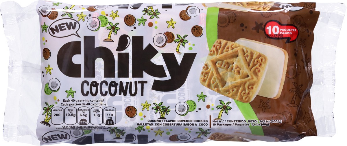 slide 11 of 14, Chiky Coconut Cookies 10 - 1.4 oz Packs, 10 ct