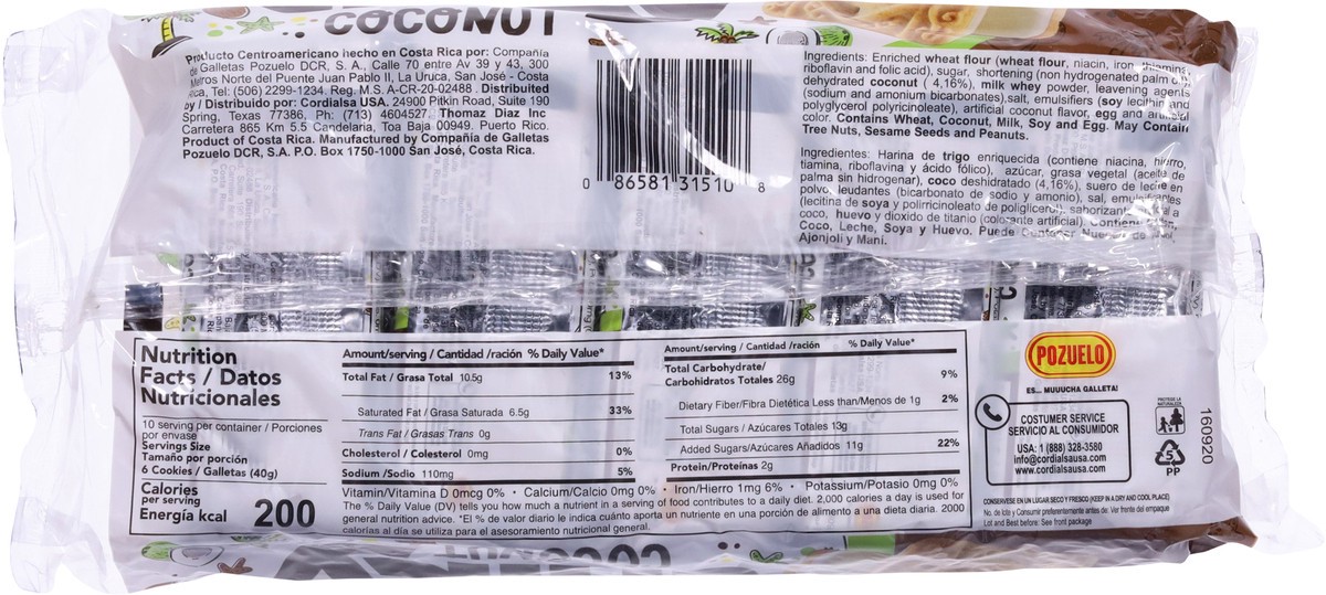 slide 12 of 14, Chiky Coconut Cookies 10 - 1.4 oz Packs, 10 ct