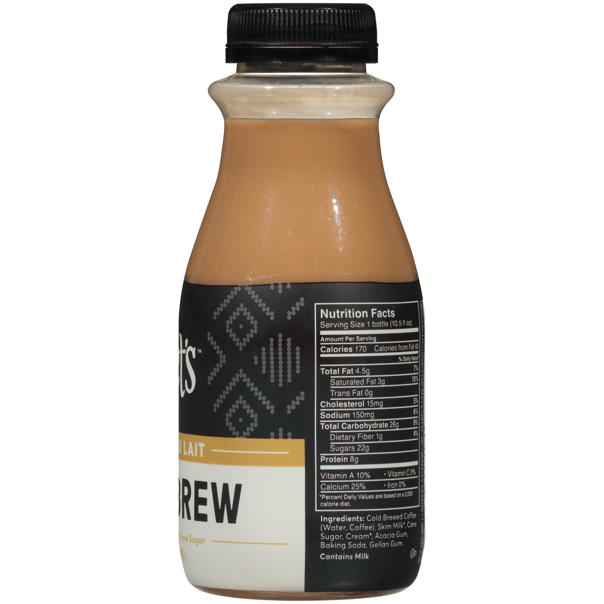 slide 3 of 6, Peet's Coffee Au Lait Cold Brew Coffee, 10.5 fl oz