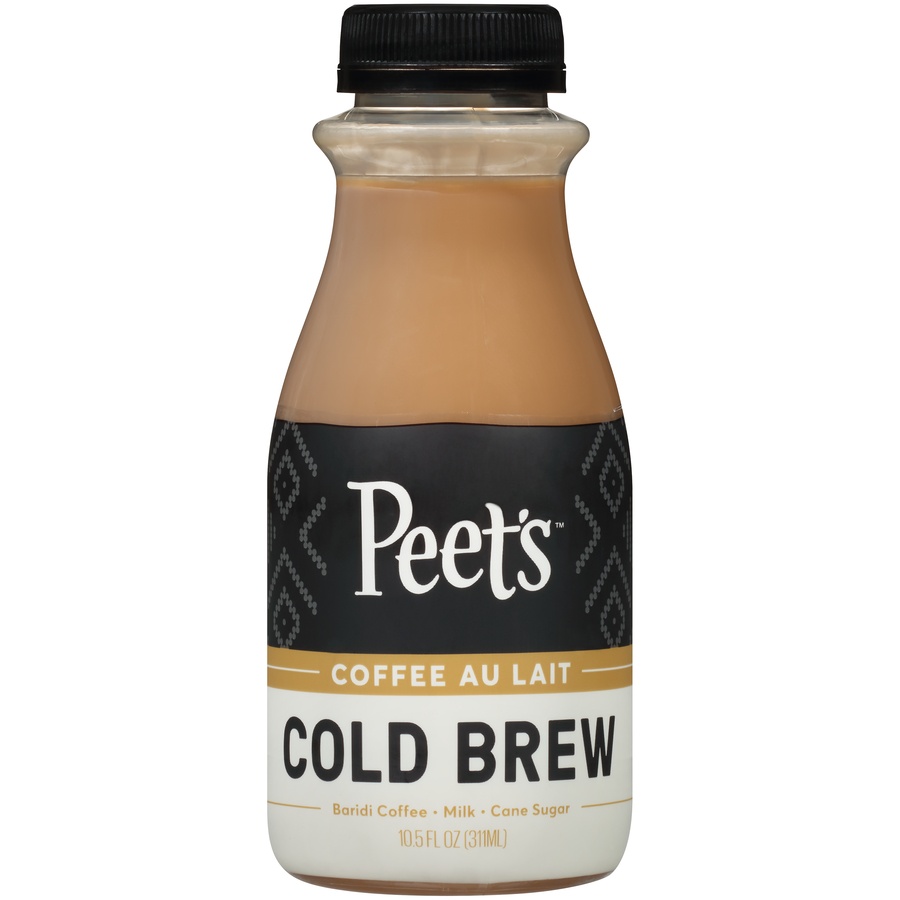 slide 1 of 6, Peet's Coffee Au Lait Cold Brew Coffee, 10.5 fl oz