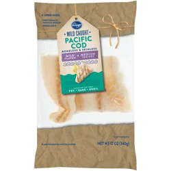 Kroger Wild Caught Boneless & Skinless Pacific Cod Fillets