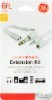 slide 1 of 1, GE Universal Audio Extension Kit - 3 Piece - White - 6 Foot, 1 ct
