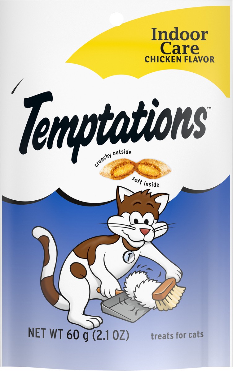 slide 6 of 9, Temptations Indoor Care Chicken Flavor Crunchy Cat Treats - 2.1oz, 2.1 oz
