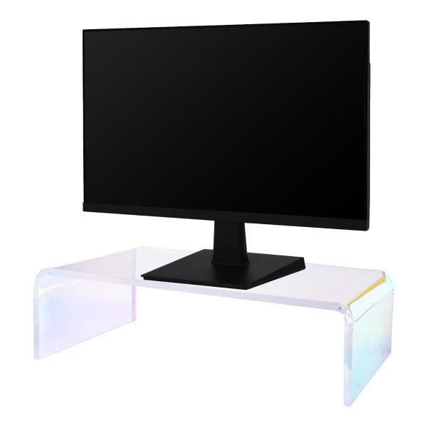 slide 2 of 4, Realspace® Acrylic Monitor Stand, 4""H x 15""W x 7-1/2""D, Clear/Iridescent, 1 ct
