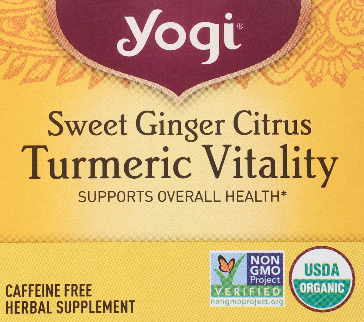 slide 3 of 9, Yogi Caffeine Free Turmeric Vitality Sweet Ginger Citrus Herbal Supplement 16 Bags, 16 ct