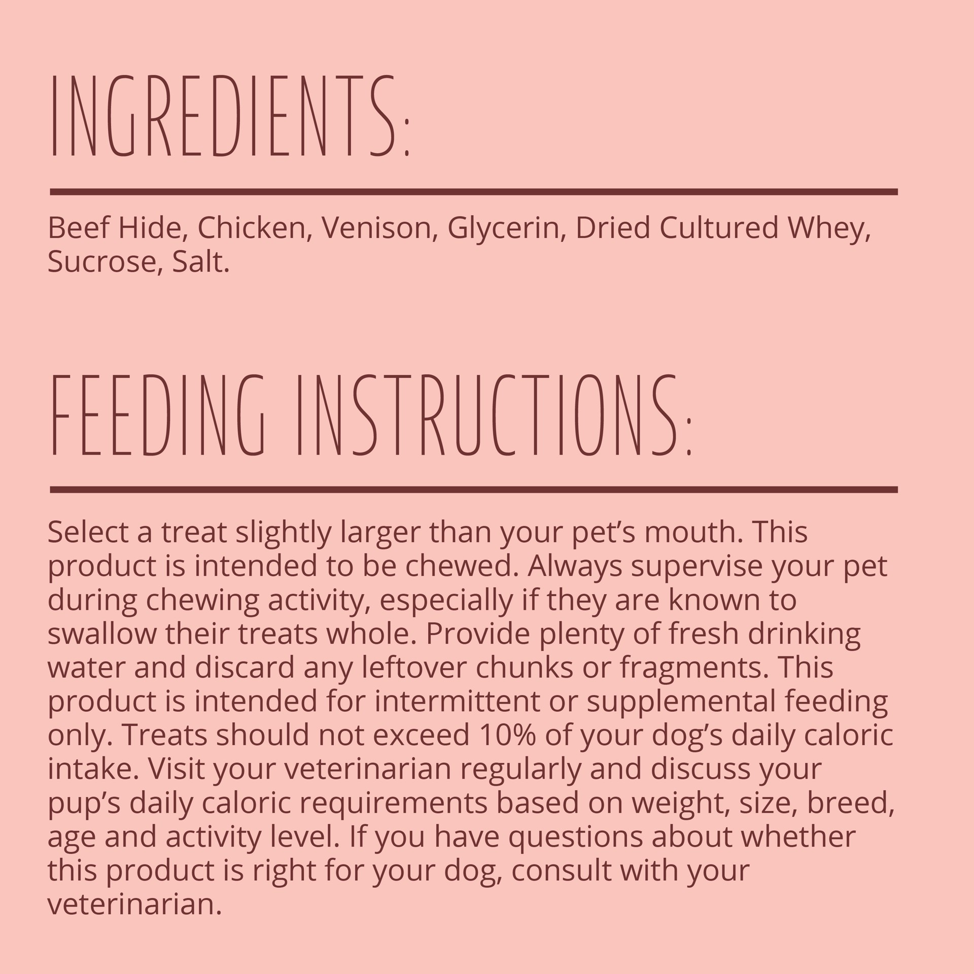 slide 6 of 10, Better Belly Proteins With Real Venison Large Rolls 3 Count, Digestible Rawhide For Dogs, 0.85 lb