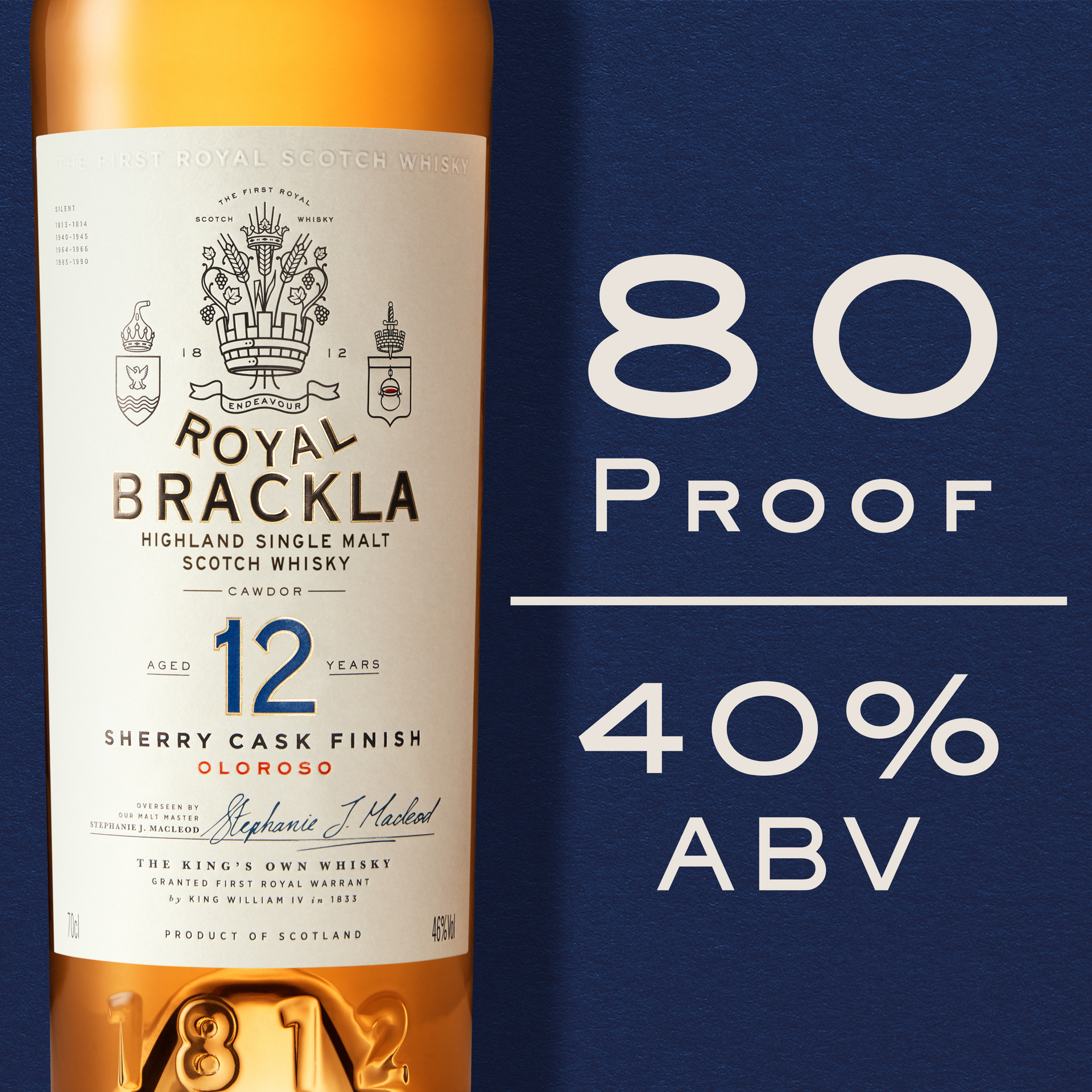 slide 2 of 5, Royal Brackla 12 Year Old Single Malt Scotch Whisky 40% 75Cl/750Ml, 750 ml