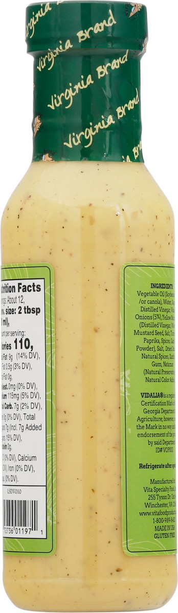 slide 10 of 12, Virginia Vidalia Onion Original Vinegarette Dressing 12 fl oz, 12 oz