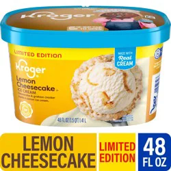 Kroger Lemon Cheesecake Ice Cream Tub