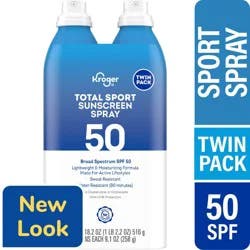 Kroger Total Sport Sunscreen Spray SPF 50