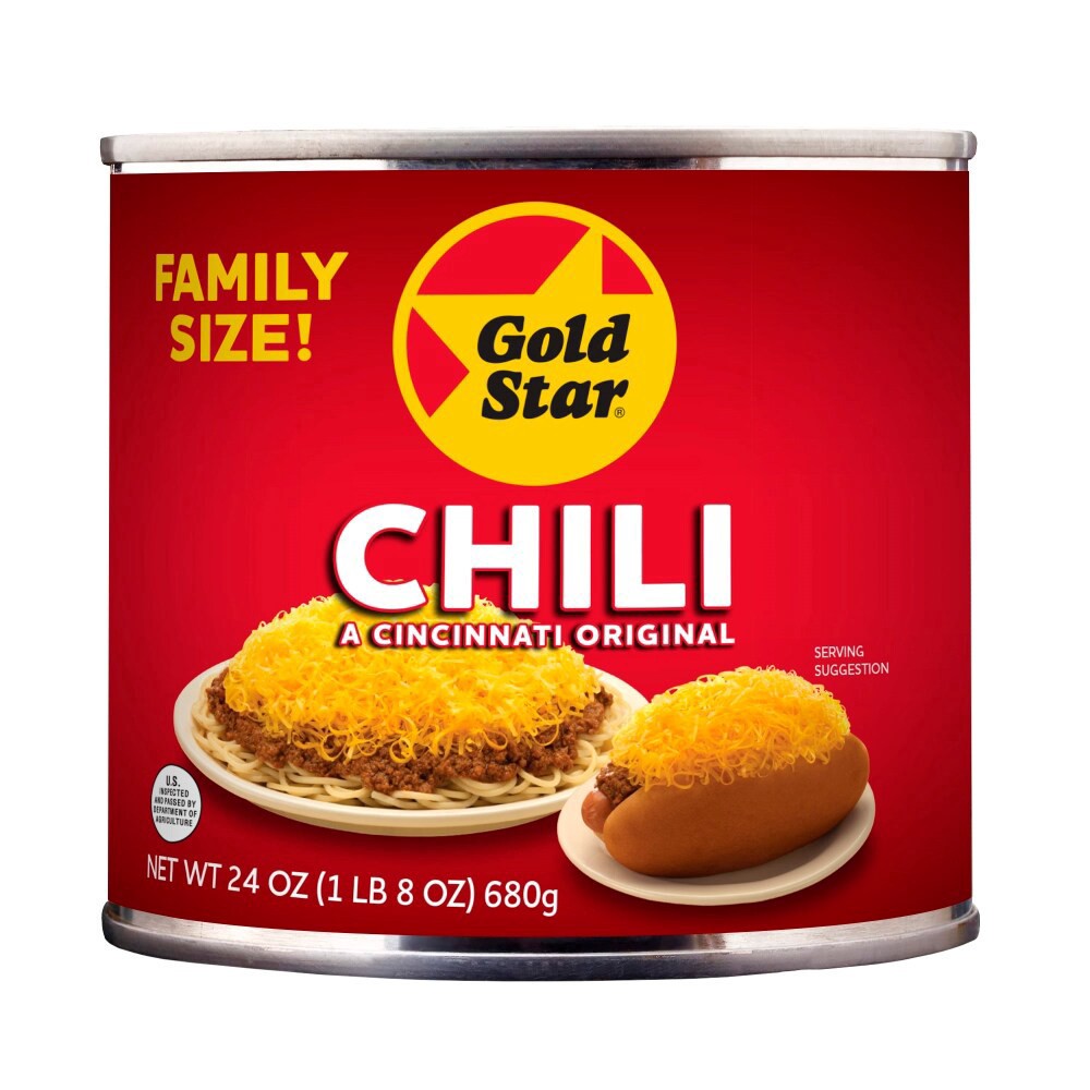slide 1 of 5, Gold Star Canned Chili, 24 oz