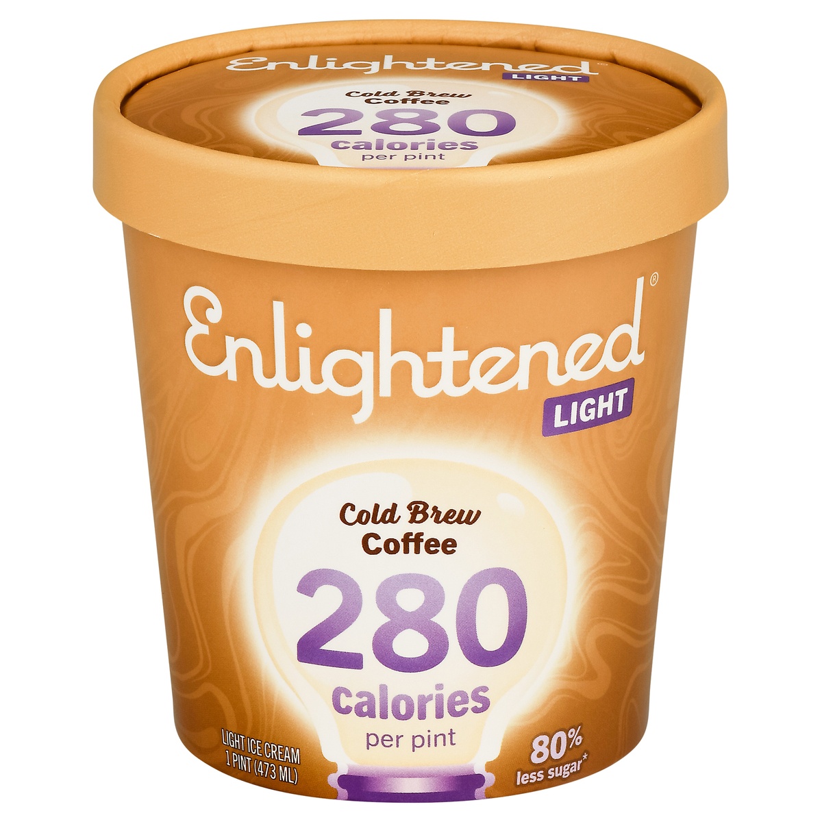 slide 1 of 1, Enlightened Light Cold Brew Coffee Ice Cream 1 pt, 