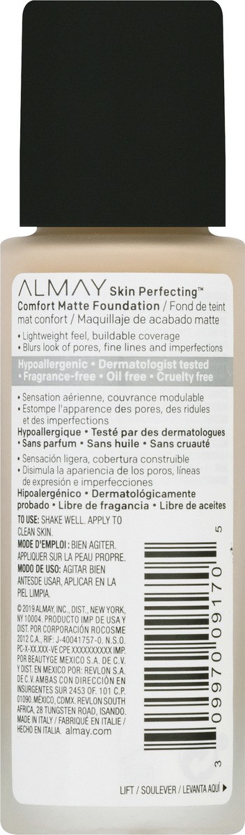 slide 5 of 9, Almay Skin Perfecting Foundation Comfort Matte Cool Nude - 10 Fl. Oz., 10 fl oz