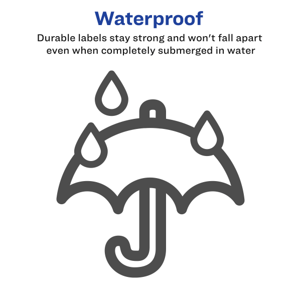 slide 2 of 9, Avery® Waterproof Shipping Labels With Ultrahold® Permanent Adhesive, Rectangle, 2""x4"", Matte White, Pack Of 100, 1 ct