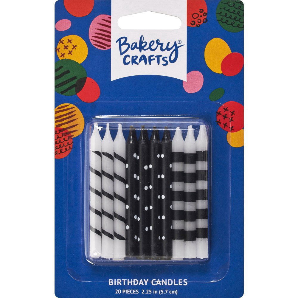 slide 1 of 1, DecoPac Stripes & Dots Candles, 20 ct