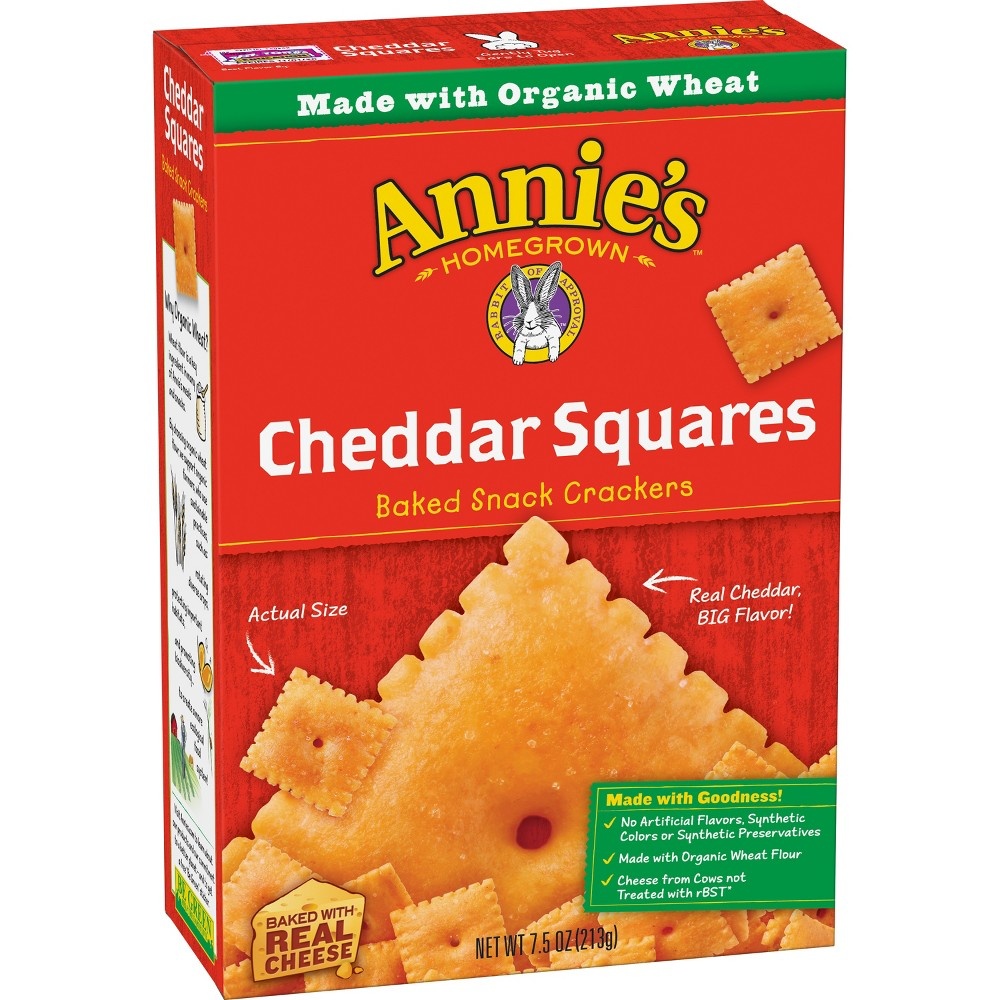 Annie's Cheddar Squares Baked Snack Crackers 7.5 oz | Shipt