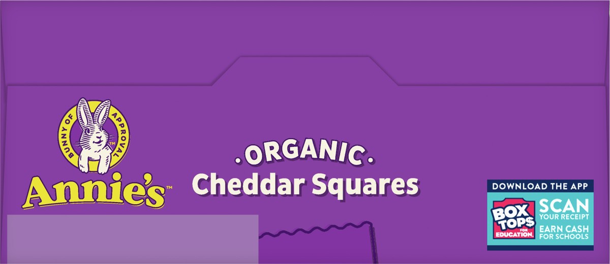 slide 7 of 9, Annie's Organic Cheddar Squares, Baked Cracker Snacks, 7.5 oz., 7.5 oz