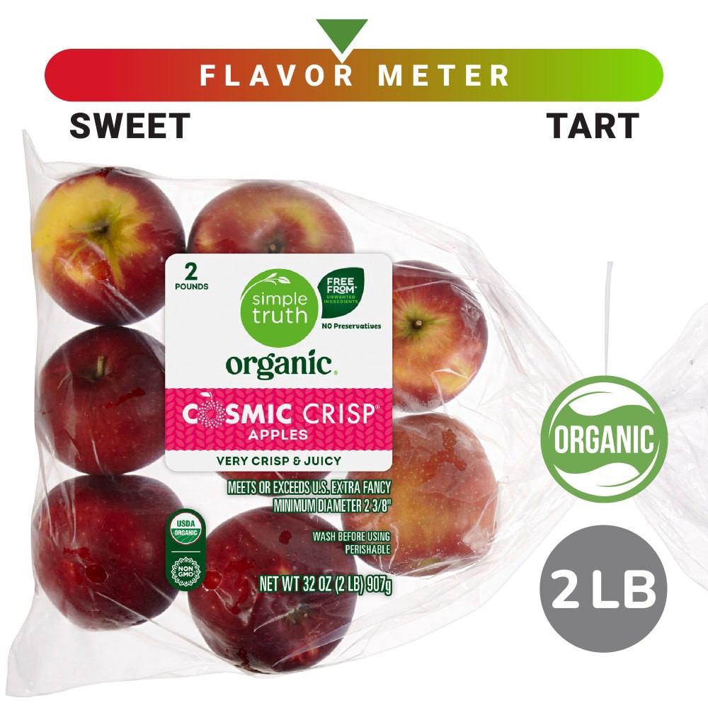 slide 1 of 5, Simple Truth® Cosmic Crisp® Apples – 2 Pound Bag, 2 lb