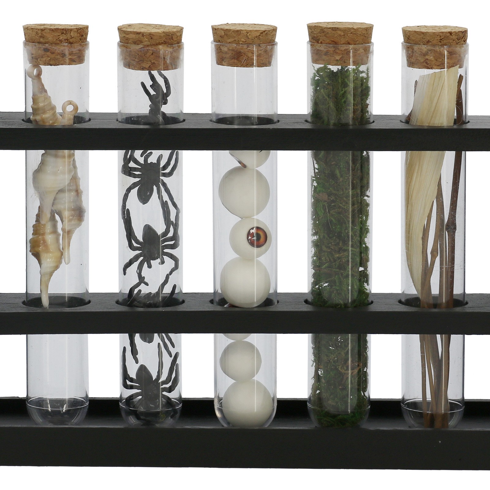 slide 3 of 4, 9" Witch's Brew Test Tubes With Stand Tabletop Decor By Ashland, 9 in x 3 in x 7 in