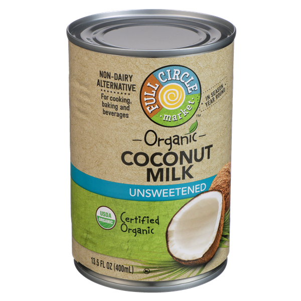 slide 1 of 1, Full Circle Market Unsweetened Coconut Milk, 13.5 oz