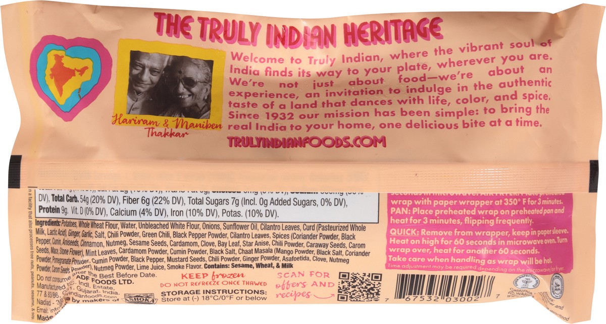 slide 3 of 13, Truly Indian Tandoori Aloo Street Wrap 5.29 oz, 5.29 oz