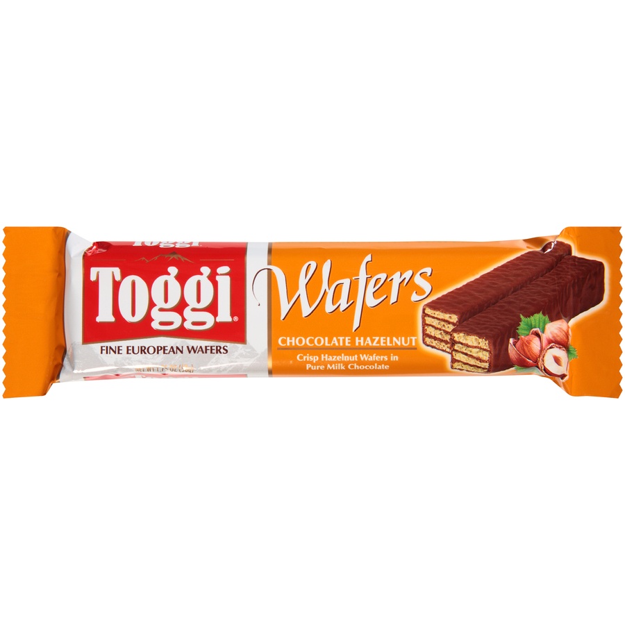 slide 1 of 1, Toggi Fine European Wafers Toggi Chocolate Hazelnut Wafers, 1.75 oz