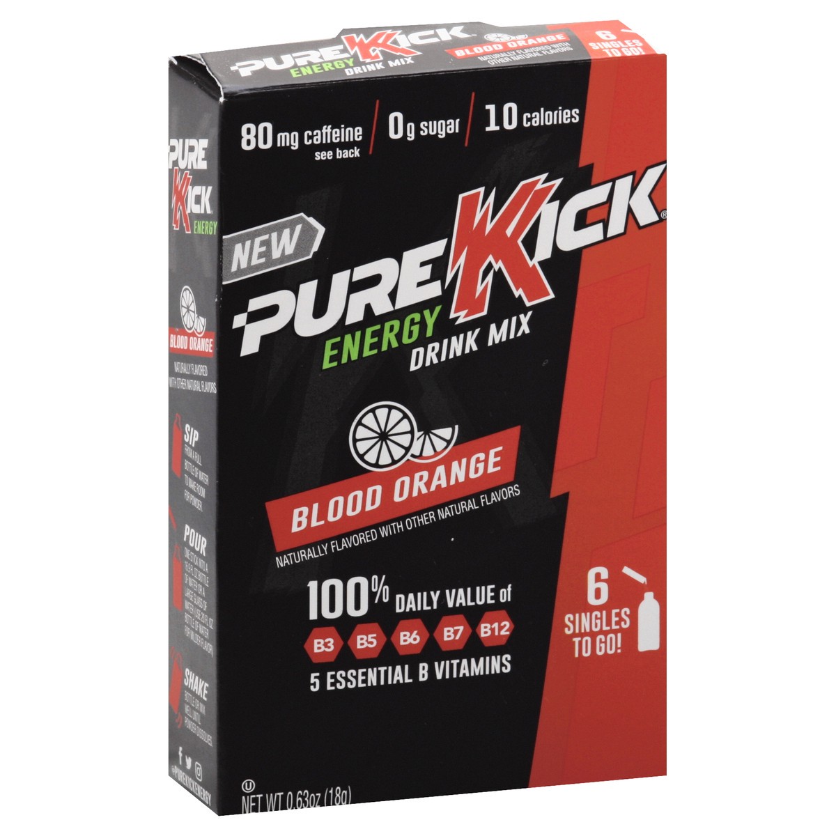 slide 8 of 10, Pure Kick Energy Drink Mix- 6 ct, 6 ct