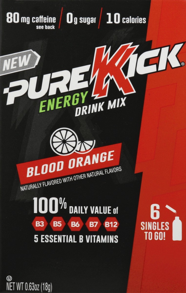 slide 5 of 6, Pure Kick Energy Drink Mix 6 ea, 6 ct