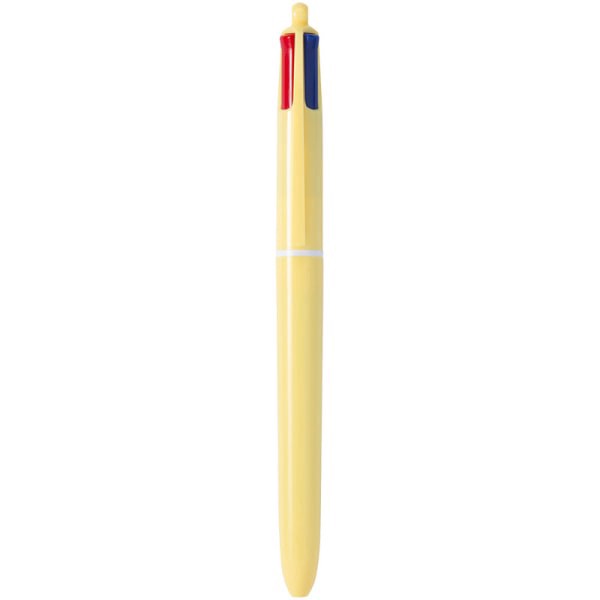 slide 4 of 7, BIC 4-Color Retractable Ball Point Pen, Medium 1.0MM Point, Assorted Pastel Barrels, Assorted Ink Pack Of 3, 3 ct