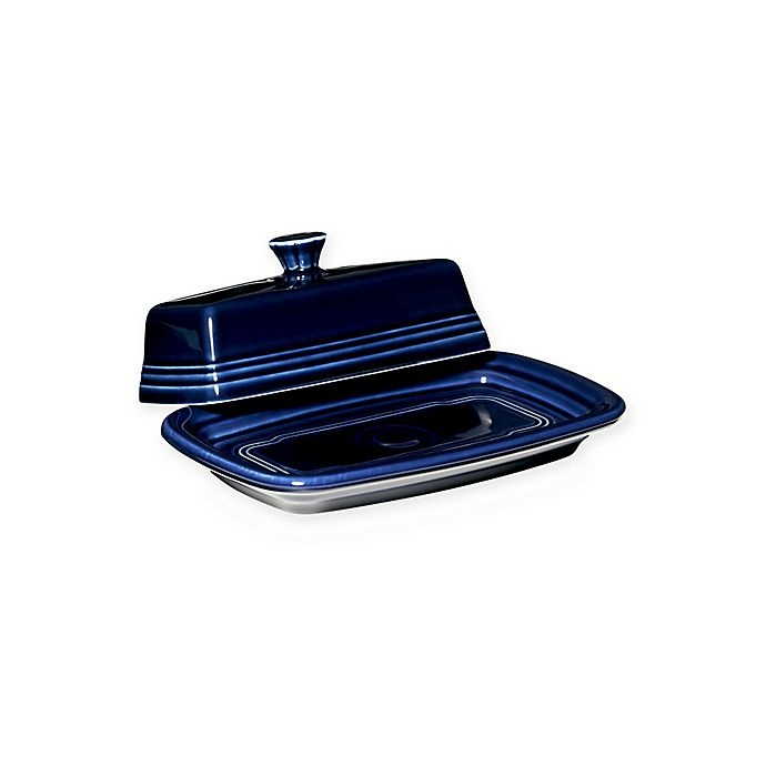 slide 1 of 3, Fiesta Extra-Large Covered Butter Dish - Cobalt Blue, 1 ct