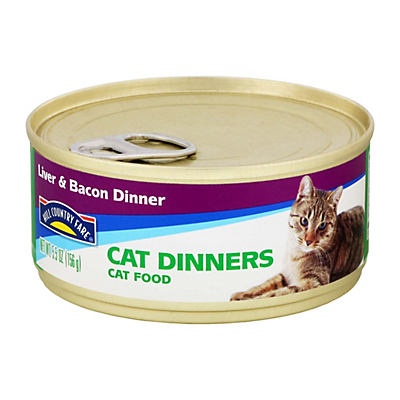 slide 1 of 1, Hill Country Fare Cat Dinners Liver and Bacon Dinner Cat Food, 5.5 oz