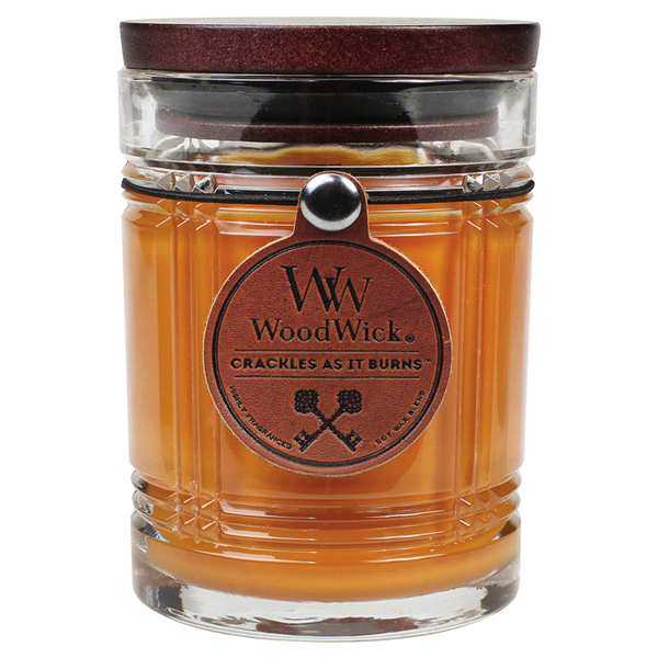 slide 1 of 1, Wood Wick Reserve Leather Candle, 1 ct