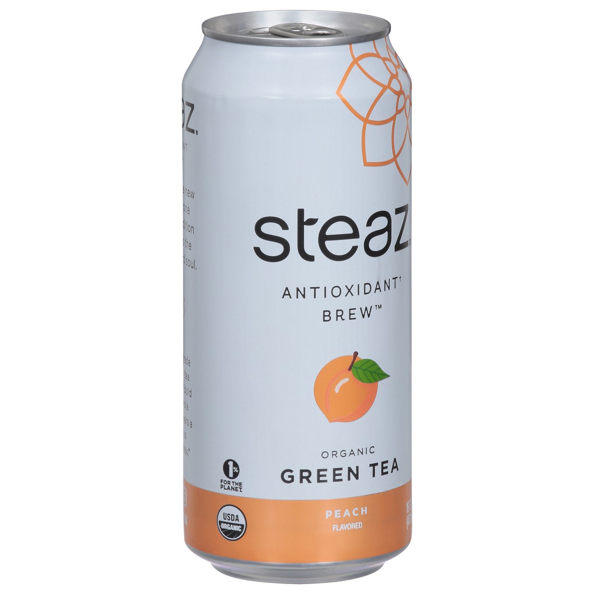 slide 2 of 9, Steaz Organic Peach Flavored Green Tea 16 fl oz, 16 fl oz