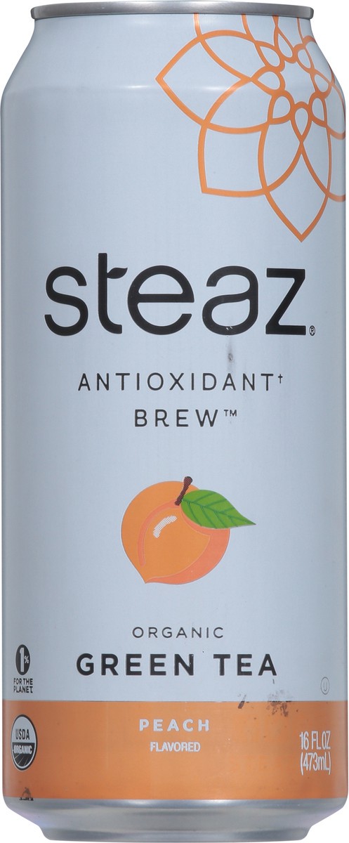 slide 6 of 9, Steaz Organic Peach Flavored Green Tea 16 fl oz, 16 fl oz