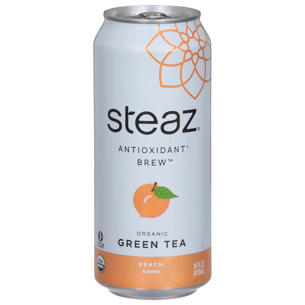 slide 1 of 9, Steaz Organic Peach Flavored Green Tea 16 fl oz, 16 fl oz
