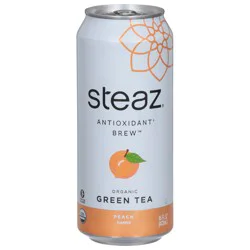 Steaz Organic Peach Flavored Green Tea 16 fl oz