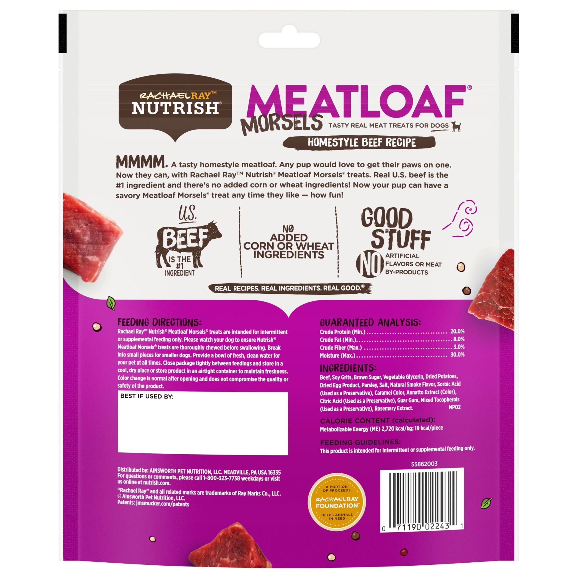 slide 2 of 5, Rachael Ray Nutrish Meatloaf Morsels Dog Treats, Homestyle Beef Recipe, 12 oz