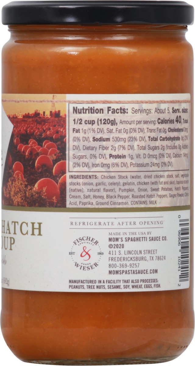 slide 2 of 14, Mom's Pumpkin & Hatch Chile Soup 24.4 oz, 24.4 oz