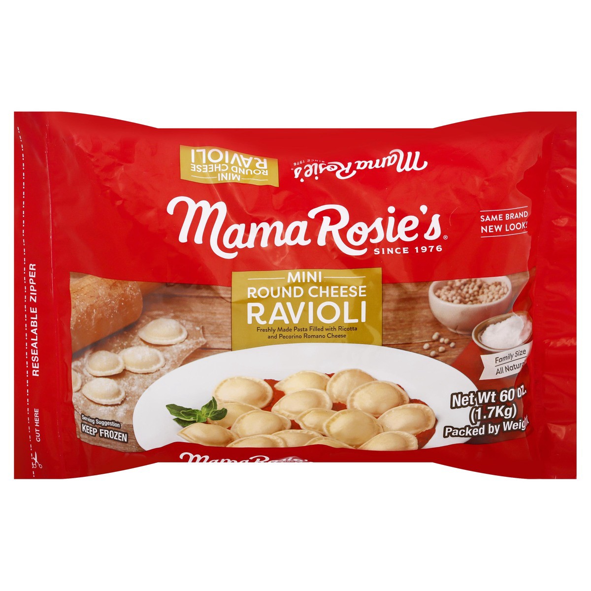 slide 13 of 13, Mama Rosie's Family Size Mini Round Cheese Ravioli 60 oz, 60 oz