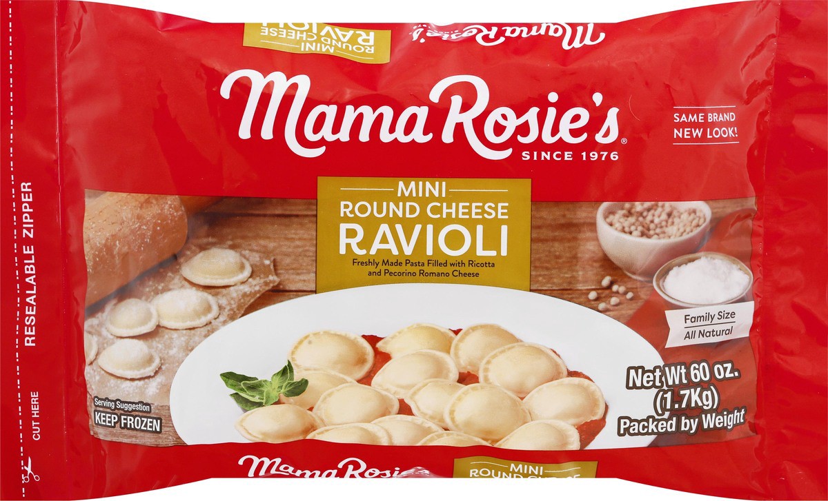 slide 8 of 13, Mama Rosie's Family Size Mini Round Cheese Ravioli 60 oz, 60 oz