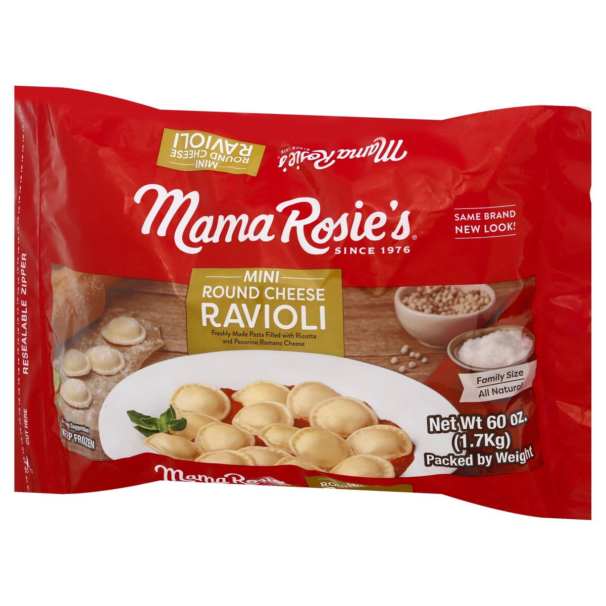 slide 11 of 13, Mama Rosie's Family Size Mini Round Cheese Ravioli 60 oz, 60 oz