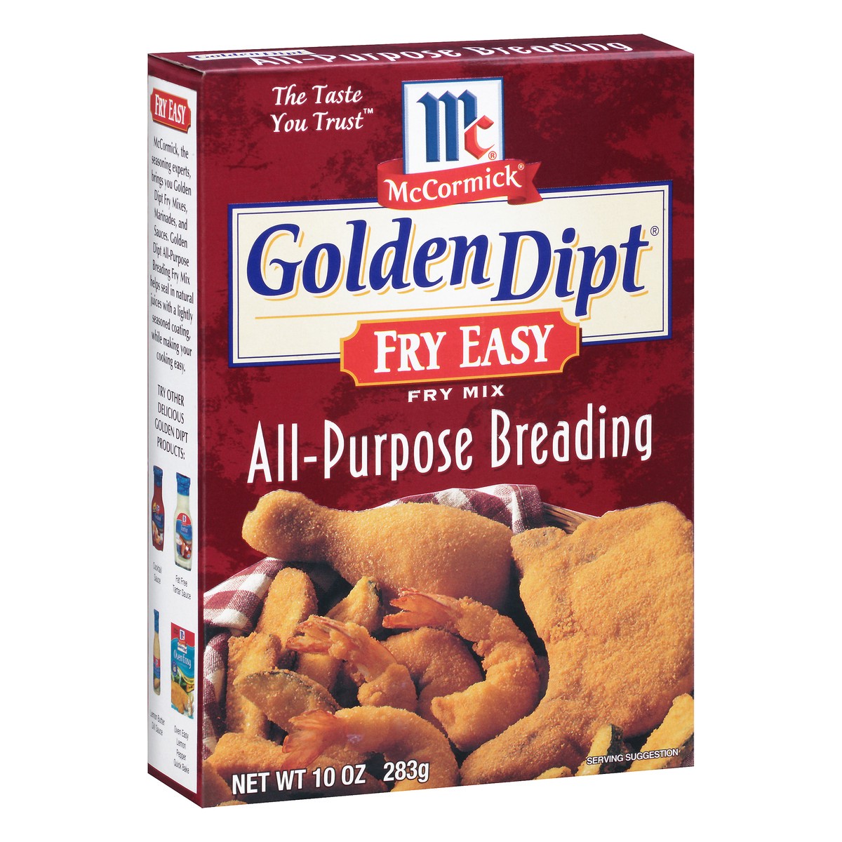 slide 2 of 10, McCormick Golden Dipt Fry Easy All Purpose Breading Mix, 10 oz