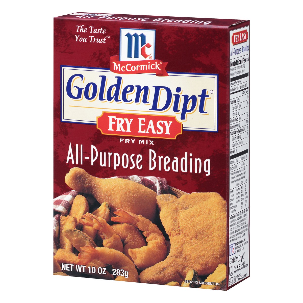 slide 3 of 10, McCormick Golden Dipt Fry Easy All Purpose Breading Mix, 10 oz