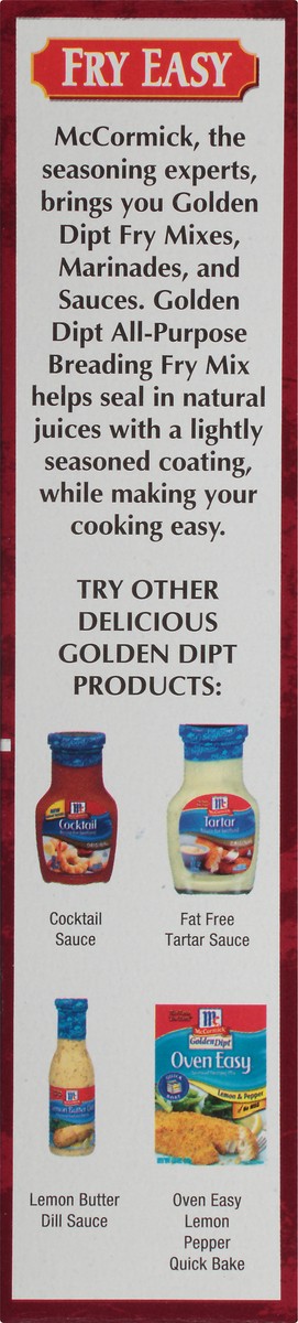 slide 7 of 10, McCormick Golden Dipt Fry Easy All Purpose Breading Mix, 10 oz