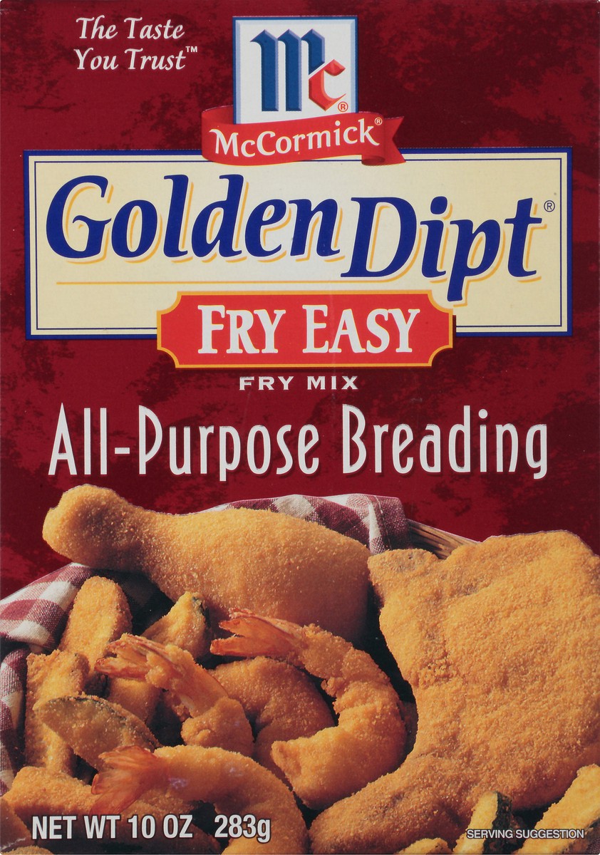 slide 9 of 10, McCormick Golden Dipt Fry Easy All Purpose Breading Mix, 10 oz