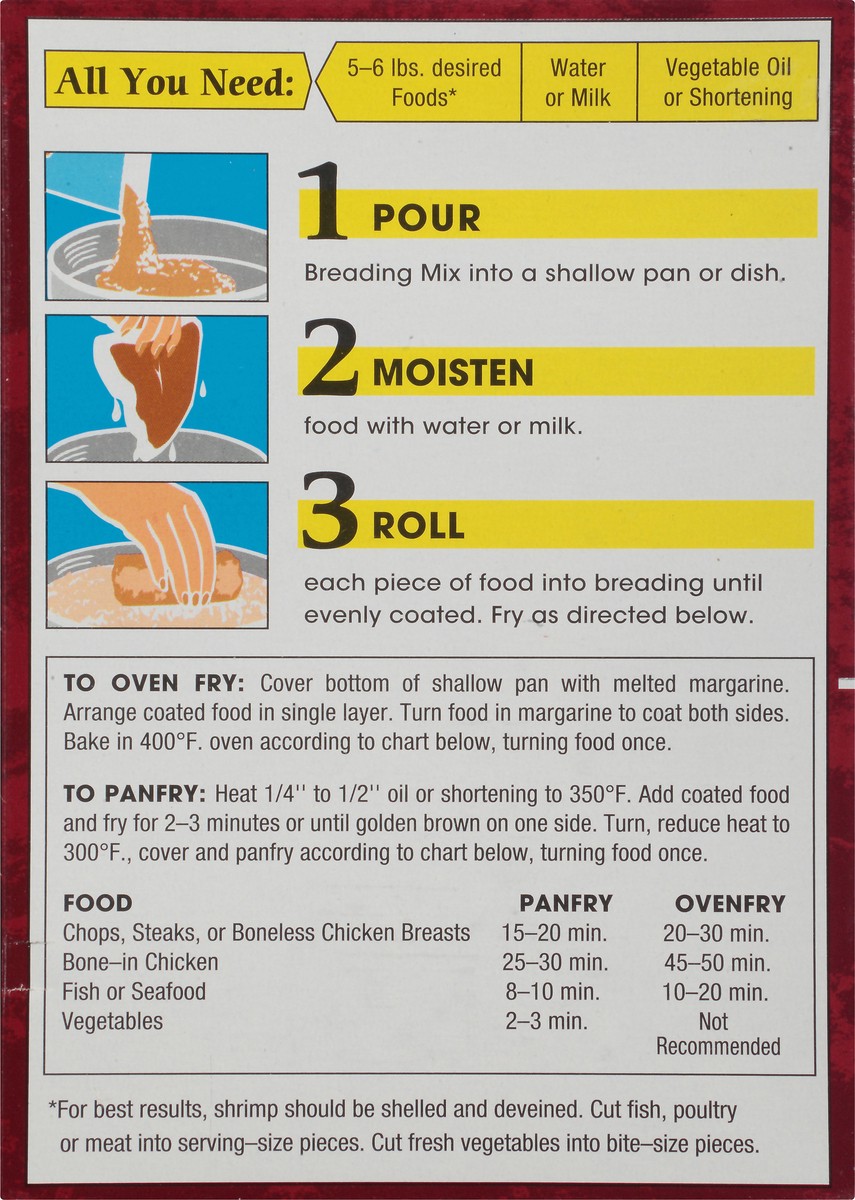 slide 10 of 10, McCormick Golden Dipt Fry Easy All Purpose Breading Mix, 10 oz