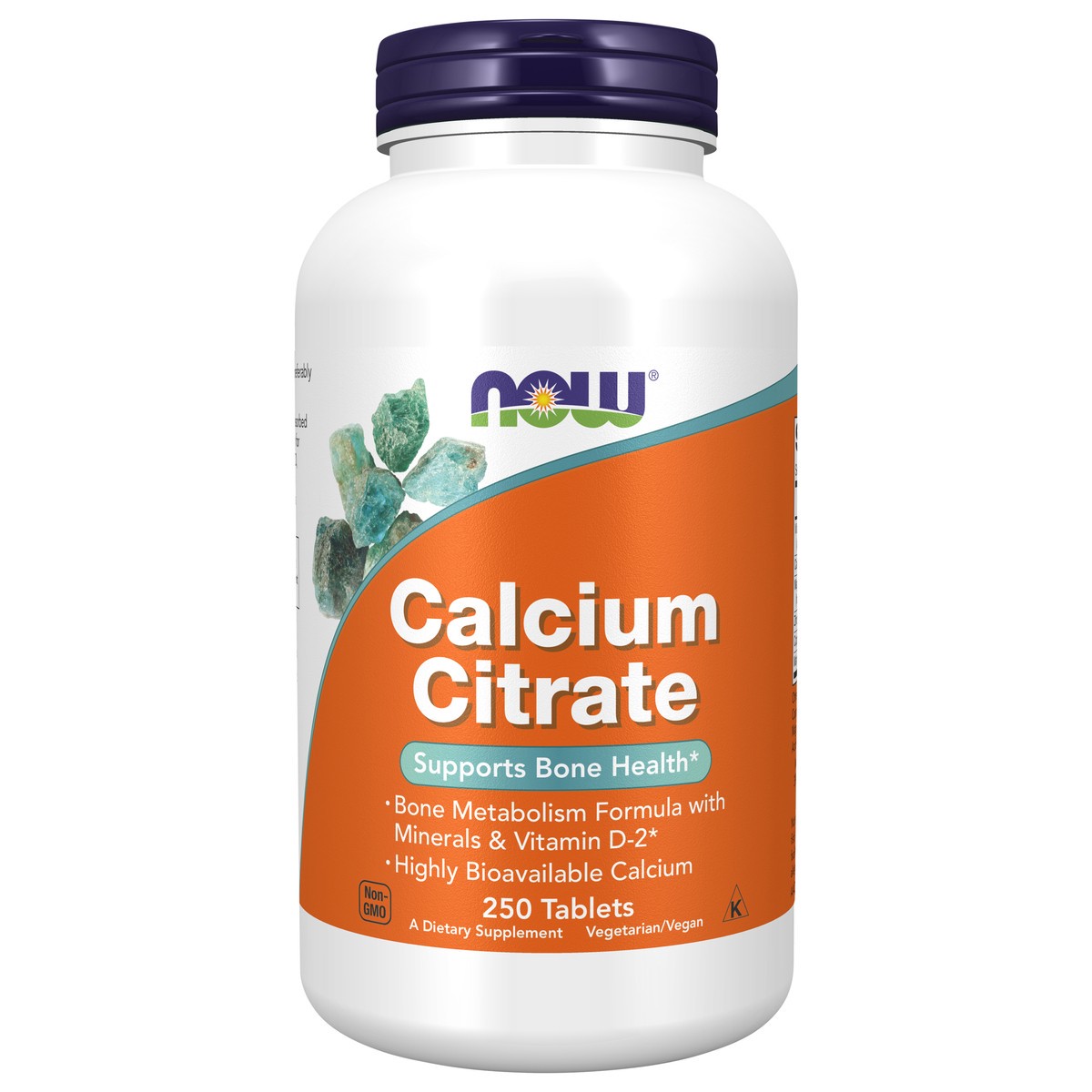 slide 1 of 4, NOW Calcium Citrate - 250 Tablets, 250 ct