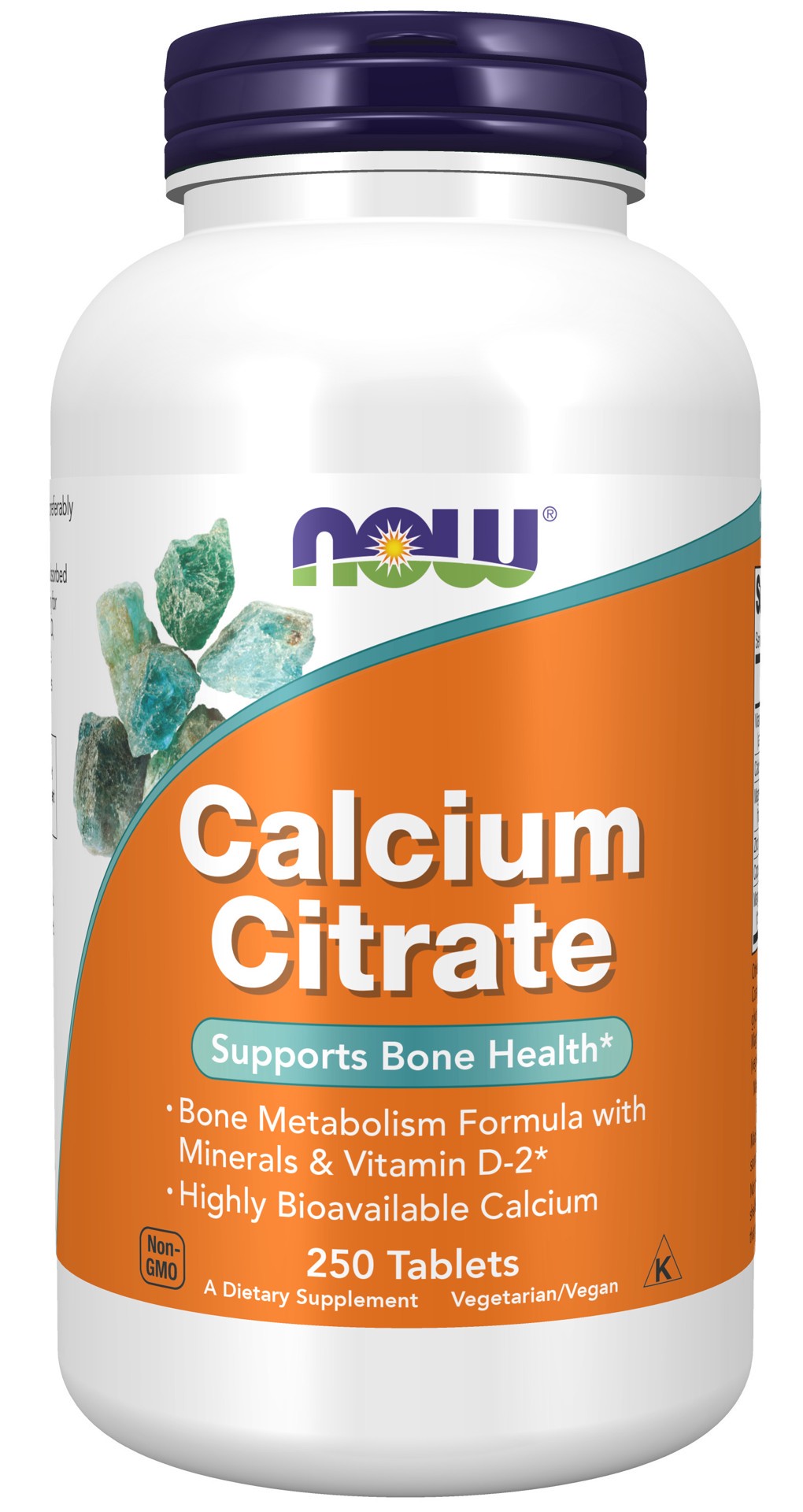 slide 1 of 4, NOW Calcium Citrate - 250 Tablets, 250 ct