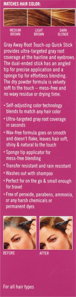 slide 13 of 13, Everpro Gray Away Root Touch-Up Light Brown to Medium Brown Quick Stick 0.10 oz, 0.1 oz